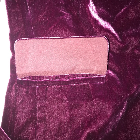 Etcetera Regency Velvet Blazer Jacket Plum Size 0 - Picture 7 of 8